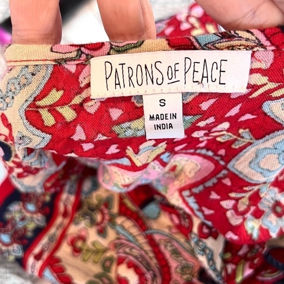 ⭐️Patrons of Peace, Boho Top, Super Soft, Washes So Well, Excellent Quality,S - Picture 9 of 13